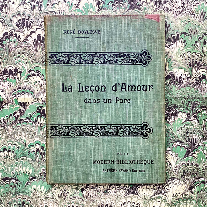Cahier ancien "La Leçon d'amour dans un Parc" (Année 1908)