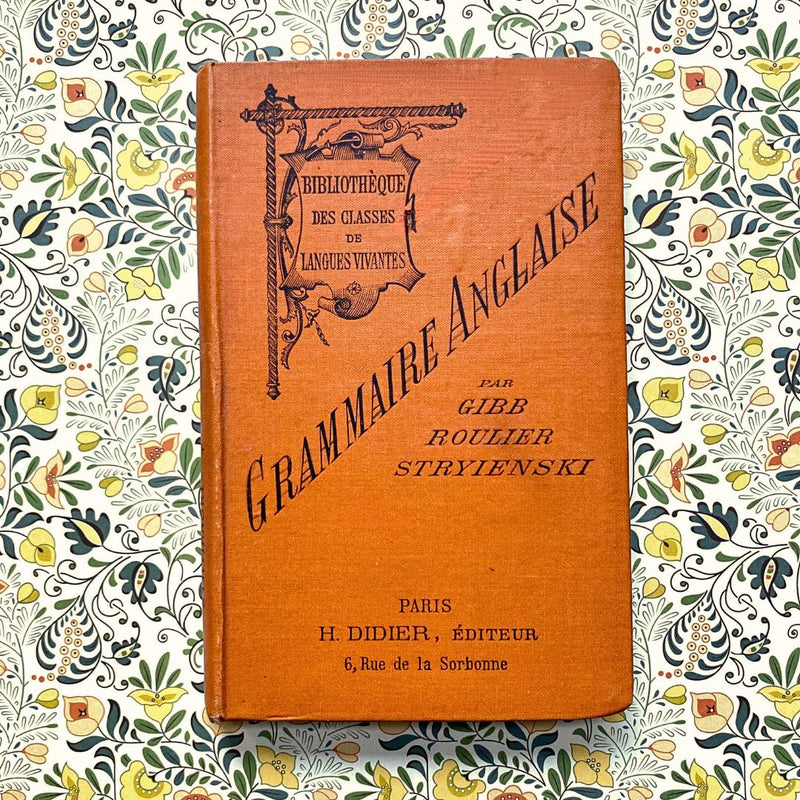 Carnet ancien "Grammaire anglaise" (année 1903)
